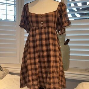 By Together Deanna Plaid Mini Dress